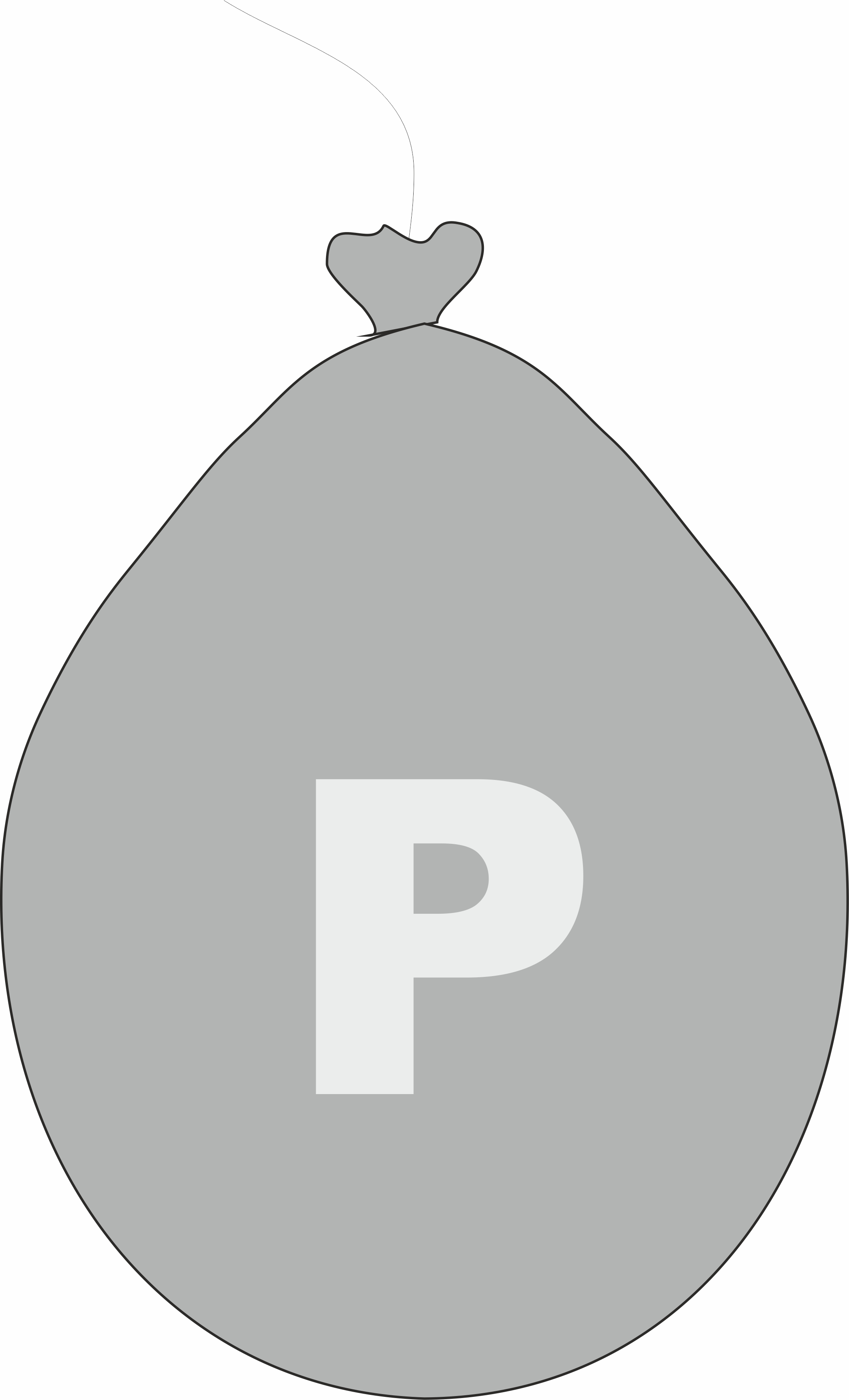 Balónek písmeno P stříbrné 